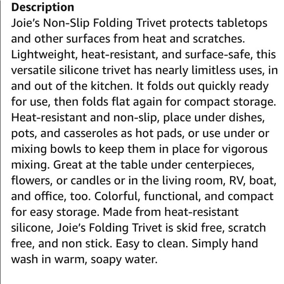 Joie Folding Silicone Trivet - Picture 6 of 6